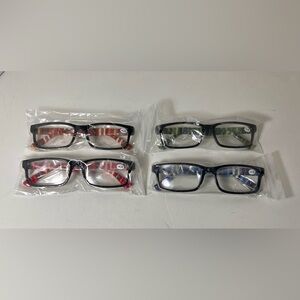 Stylish Multicolor Reading Glasses +4.0 Set Of 4